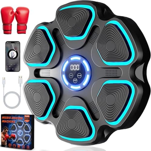 Music Boxing Machine with Bluetooth&LED Display, 9 Speeds & 11 Models, Interactive Wall-Mounted Music Punching Machine for Adults&Kids,Boxing Machine Suitable for Indoor Workouts,Home,Gym - Image 1