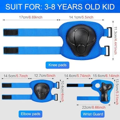 Toddler Kids Bike Helmet Set - Adjustable Cycling Helmet with Knee, Elbow Pads & Wrist Guards Sport Protective Gear Little Kid - Image 5