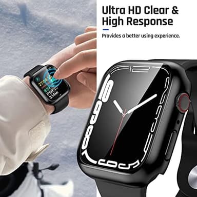 Goton Waterproof Case Compatible for Apple Watch Screen Protector Series 6/5/4, SE 3/2/1 40mm, Hard Bumper with Tempered Glass for iWatch Cover 40 mm - Image 6