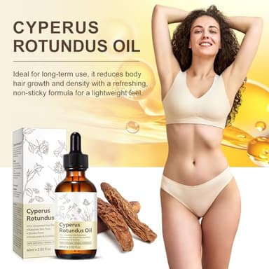 2PCS Cyperus Rotundus Oil, Natural Cyperus Rotundus Oil For Hair Removal, Reduces Unwanted Hair Growth, Moisturizes & Soothes The Skin, Suitable For All Skin Types - Image 6