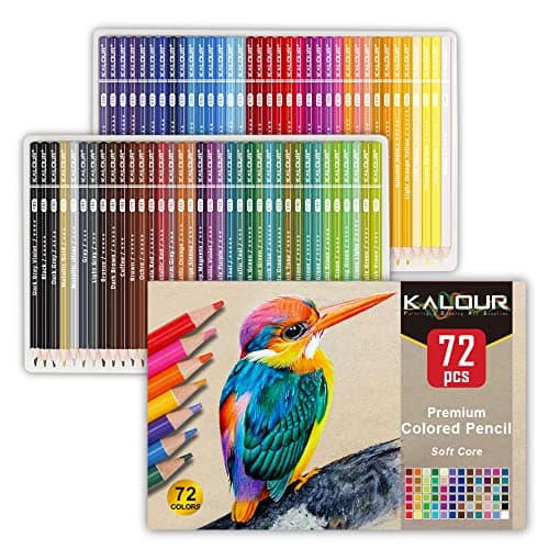 KALOUR 72 Count Colored Pencils for Adult Coloring Books, Soft Core,Ideal for Drawing Blending Shading,Color Pencils Set Gift for Adults Kids Beginners - Image 1