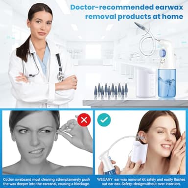 Ear Wax Removal, Ear Cleaner, Ear Wax Removal Kit, FSA Eligible Items Only List, Manual Ear Irrigation Flushing System, Safe and Effective to Clean Ear Built Up Wax - Image 3
