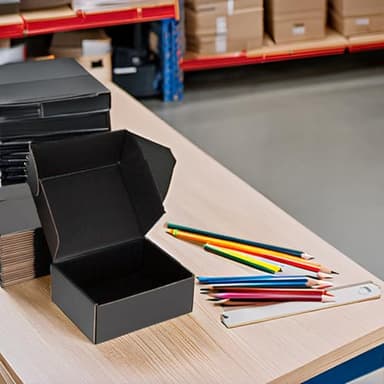 DUZCLI Small Shipping Boxes 8x6x3 Inch (25 Pack) - Sturdy Black Corrugated Cardboard Boxes for Small Business, Ecommerce, Mailing & Packaging | Recyclable Gift & Storage Boxes - Image 5