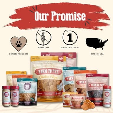 Farm To Pet - Dog Training Treats - Chicken Chips, Single Ingredient - 12 oz, Lean, All Natural, Healthy Dog Treats for Small, Medium, Large Breeds, & Puppies, Made in USA - Image 7