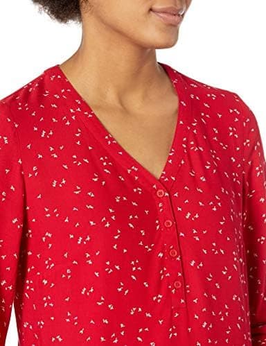 Amazon Essentials womens 3/4 Sleeve Button Popover Shirt, Loose-Fit V-Neck Blouse - Image 4