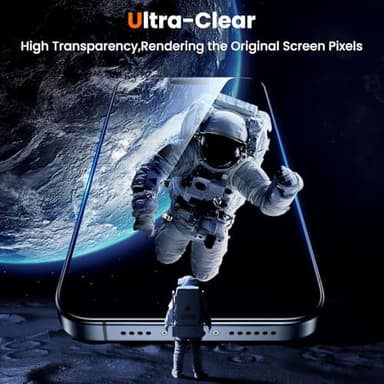 UniqueMe for iPhone 15 Pro Screen Protector - [Military Grade Shatterproof & 9H+ Hardness] Screen Protector 15 Pro Tempered Glass Full Coverage Protection, Easy Installation, 2 Packs - Image 6