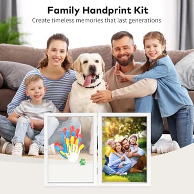 Omrhvi Family Handprint Kit, DIY Craft Keepsake, Hand Print Photo Frame, Family Gifts for New Mom, New Baby, New Parents, Grandparents, Mother's Day, Father's Day, Adoption Day, Anniversary - Image 3