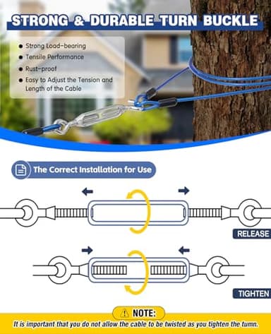 Dog Runner for Yard, Double Shock Absorption Trolley System for Large Dogs Up to 250LBS, Heavy Duty 200FT Tie Out Run Cable With 10FT Leads, Aerial Zipline for Outside, Camping - Image 7