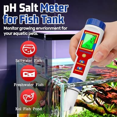HOICATED pH ORP Tester for Chlorine Pool Salt Meter for Saltwater Swimming Pool Digital Salinity Meter Showing PPM for Hot Tub Spa Saltwater Aquarium Hydroponic EC Meter TDS Meter for Drinking Water - Image 6