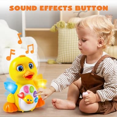 JOYIN Baby Toys Duck, Infant Dancing Crawling Musical Toys 18+ Months, Tummy Time Light Up Learning Duck with Music & Lights, Baby Easter Basket Stuffers Gifts - Image 7