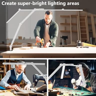 EPABINA 36W Ultra Bright Architect Desk Lamp with Clamp, Tall Overhead Rotatable Led Desk Light for Home Office, 47Inch Long Adjustable Monitor Light Bar with Remote for Computer Screen Desktop Table - Image 4