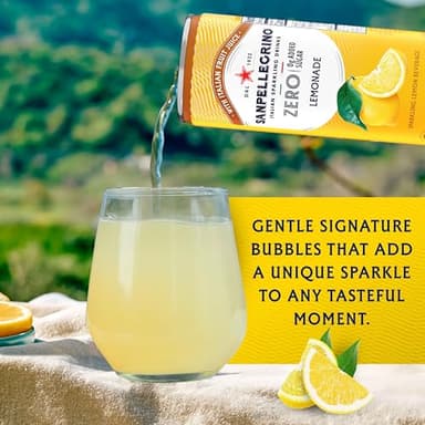 Sanpellegrino Zero Grams Added Sugar Lemonade Italian Sparkling Drink, 24-Pack Of 11.15 Fl Oz Cans, Sanpellegrino Italian Sparkling Drinks, Low-Calorie Sparkling Juice Beverages - Image 5