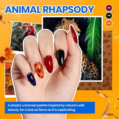 Beetles Gel Nail Polish Kit with U V Light - 80Pcs Fall Nail Fest Color Enchantment 55 Colors Gel Polish Starter Kit with Base Top Coat DIY Nails Stickers Manicure Tools Gift for Women Teens Girls - Image 2