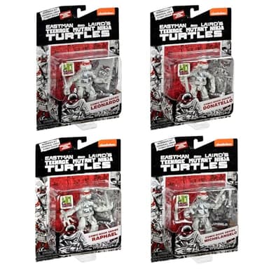 Teenage Mutant Ninja Turtles: Black and White Comic Book Figures with Comic Book by Playmates Toys - Image 5