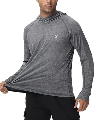 Roadbox UPF 50+ Fishing Shirts for Men Long Sleeve UV Sun Protection Hoodie Outdoor Hiking Shirts - Image 2