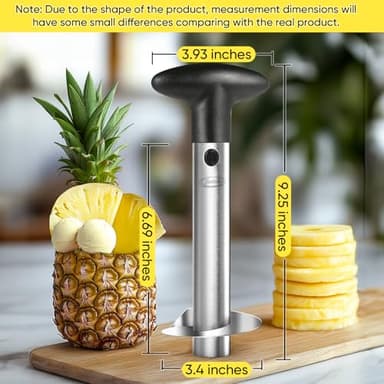 Pineapple Corer, [Upgraded, Reinforced, Thicker Blade] Newness Premium Pineapple Corer Remover (Black) - Image 7