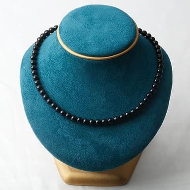 Natural Green Agate Choker Necklace Sterling Silver 6MM Round Beads Strand Necklace for Women - Image 7