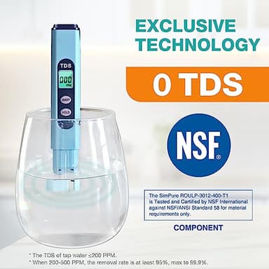 SimPure T1-400UV Tankless Reverse Osmosis System with UV, NSF/ANSI 58 Certified, Under Sink RO Water Filter System 400 GPD, 8 Stage Filtration Near 0 TDS, Built-in Pump, BPA Free, 1.5:1 Pure to Drain - Image 2