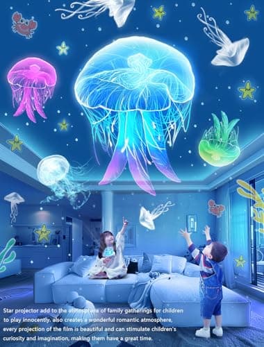 21 Sets of Films, Projector Night Light for Kids, Light Projector for Kids Room, Ceiling, Star Galaxy Projector with 360° Rotation Dimmable for Baby Girls, Birthday, Christmas, Nursery, Room Decor - Image 5