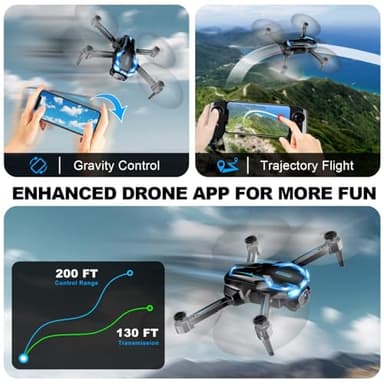 2K HD FPV Drone with Camera for Adults - Altitude Hold, One-Key Takeoff/Landing, 3 Speed Modes, Headless Mode, 2 Batteries, Foldable & Portable, Best Gifts for Beginners, Teen Boys & Girls - Image 5
