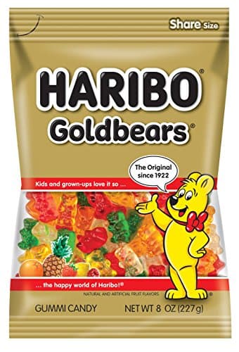 HARIBO Gummi Candy, Original Goldbears Gummy Bears, 8 Ounce Share Size Bags (Pack of 10) Delicious Soft & Chewy Sweet Snacks, Assorted Fruity Flavors - Image 1