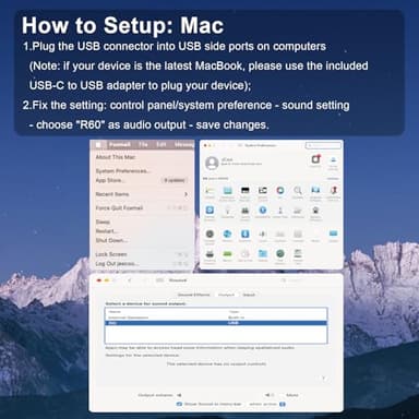 SOULION R60 Bluetooth Computer Speakers, USB Plug-N-Play PC Speakers with LED Dynamic Light, Surround Sound Soundbar Speaker with Rotary Switch for Desktop Laptop (USB-C to USB Adapter Included) - Image 9