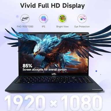 NIMO 17.3" IPS FHD-Business-Laptop, Intel 6 Core i3-1215U 4GB RAM 256GB SSD (Beat i5-1135G7, Up to 4.4GHz) Laptop-Computer with Fingerprint Backlit Keyboard 65W Type C Wi-Fi 6 Numpad Win 11 - Image 4