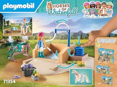 Playmobil Horses of Waterfall Washing Station with Isabella and Lioness - Image 8