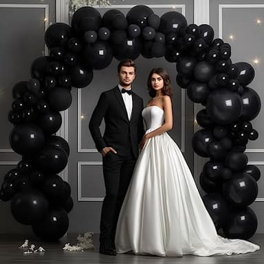 130PCS Black Balloons Different Sizes 18" 12" 10" 5" Balloon Garland Arch Kit perfect for Birthday Party, Graduation, Baby Shower, Wedding, Holiday Decoration and Anniversary (Black balloons) - Image 4