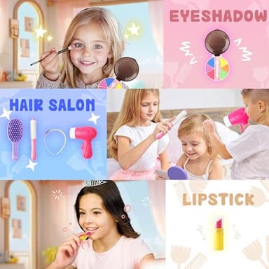 Toy Choi's Kids Pretend Makeup for Girl - 3 in 1 Kids Fake Makeup Girls Toys with Adjustable Strap - Girl Makeup Sets for Toddler Kid Christmas Birthday Gifts Toys for 3 4 5 6 7 8 Year Old Girls - Image 2