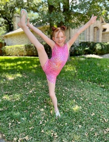 Domusgo Leotards for Girls Gymnastics Size 3t 4t Glitter Neon Love Hearts Unitard with Shorts - Image 3