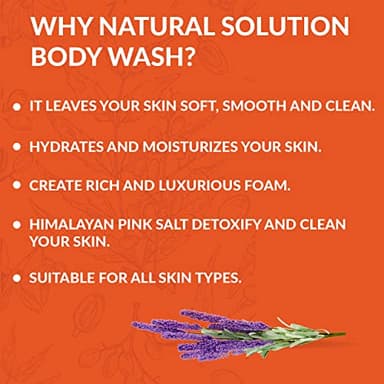 Natural Solution Moisturizing Shower Gel, Purifying & Nourishing with Organic Lavender Oil, for All Skin Types Himalayan Pink Salt Body Wash, 500 ml Each, Pack of 3 - Image 6