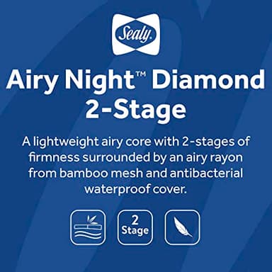 Sealy Baby Airy Night Diamond Breathable Crib Mattress, Made in USA, GREENGUARD GOLD Certified, Supportive & Sustainable Mesh Surface, 2 Stage, Toddler Bed Fit, Safety & Quality Tested, 52x28" - Image 8