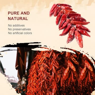 52USA Dried Chilli Peppers, Whole Dried Chilies 4 Oz, Mild Spicy Dried Chiles, Red Chili Pepper, Premium Szechuan Red Dried Chilis, Whole Chili Peppers, Dried Chili Great for Mexican Recipes, Mild Hot - Image 7