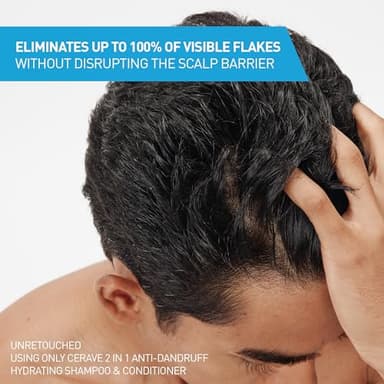 CeraVe 2 In 1 Hydrating Anti Dandruff Shampoo And Conditioner, 1% Pyrithione Zinc Dandruff Treatment, Color Safe & Sulfate Free Shampoo And Conditioner, Helps Eliminate Dandruff & Relieve Itchy Scalp - Image 3
