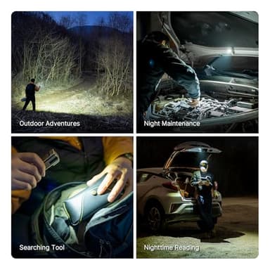 OLIGHT Oclip Ultra EDC Flashlight Clip-on Light, 530 Lumens Rechargeable with Type-C Charging, Combines Floodlight, Spotlight and UV, Triple Magnetic Lights for Inspection and Work (Olive Green) - Image 7