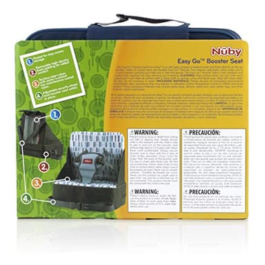 Nuby Easy Go Booster Seat - Travel Booster Seat for Babies and Toddlers - Holds Up to 35 Pounds - 9+ Months - Blue - Image 12