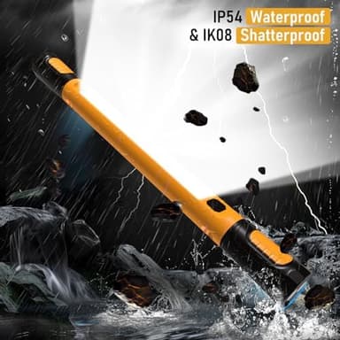 Work Light for Mechanic,3200LM LED Work Lights,5400mAh Rechargeable Magnetic Light bar,Portable Automotive Tools Underhood Light with Hooks for Car Garage Workshop Emergency,Gifts for Him, Yellow - Image 5