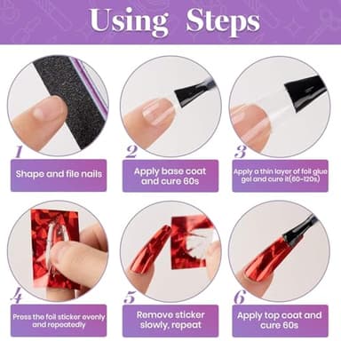 Beetles 15ml Nail Foil Glue, Foil Transfer Gel for Nails Stickers Transfer Nail Art Gel Nail Polish Soak Off LED Lamp Required Manicure DIY at Home Fall Nail Gifts for Women - Image 5
