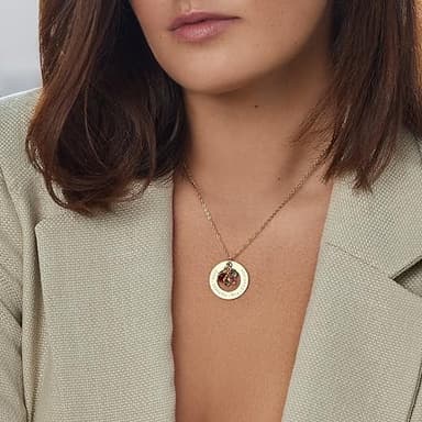 Birthstone Necklace for Mom 1 to 5 Kids Names and Birth Month Stones, Custom Family Jewelry for Women, Personalized Birthday Day, Mother's Day Gift for Wife Girlfriend, Grandma, 18k Gold Plated - Image 8