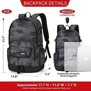 rickyh style School Backpack Travel Bag for Men & Women Lightweight College Back Pack with Laptop Compartmen - Image 3