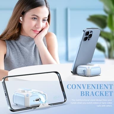 MHYALUDO for AirPods 4th Generation Case Cover, Compatible with Magsafe, Magnetic Automatic Lock, Charging Port Dust-Proof & Stand Design with Cleaning Kit for AirPods 4 Case 2024, Blue/White - Image 2