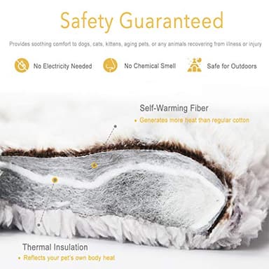 Self Heating Cat Pad Self Warming Bed 27.5" x 18.5" Thermal Heated Cat Mat Extra Warm Pet Mat for Outdoor and Indoor Large Kittens Small Puppy Pets - Image 3