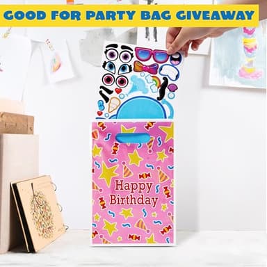 JOYIN 24 Sheets 9"x6" Make a face Stickers for Kids, Make Your Own Stickers with Unicorn, Dinosaur, Sea and Safari Animals, Party Favors Kids Crafts, Goodie Bags Stuffers Classroom Activities - Image 5