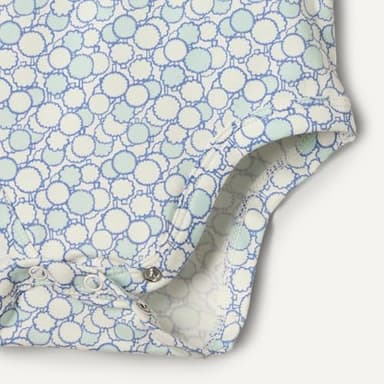 Amazon Essentials x Sofia Grainge Unisex Babies' Side Snap Short Sleeve Bodysuit, Pack of 3, Rabbits/Round Trees/Stripe, 18 Months - Image 3