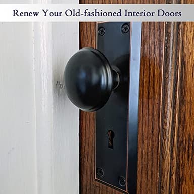 MaxxGeek Mortise Keyed Lock Set with Classic Knobs, Perfect for Replacing Broken Antique Door Knob Sets, Fits 1-3/8 in.-1-3/4 in. Interior Doors, Oil Rubbed Bronze, 1 Pack - Image 5