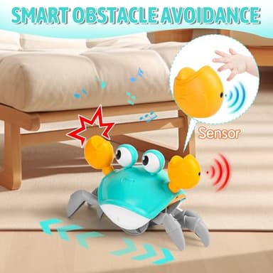 Crawling Crab Baby Toy Infant: Tummy Time Toys for Babies 3 6 9 12 18 24 36 Months, Walking Dancing Sensing Crab for Toddler 1 2 3 4 Year Old, 1st Music Birthday Gifts for Boys Girls - Image 3