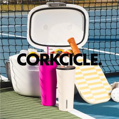 Corkcicle Cold Cup Insulated Tumbler with Straw - Keeps Drinks Cold for 12 Hours - Triple-Insulated Stainless Steel - Leak-Resistant Lid - Summer Drinkware Gift - 24 oz - Sun-Soaked Pink - Image 8