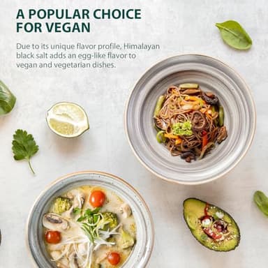 Soeos Himalayan Black Salt, Coarse Grain, 2.4 Pound (39 Oz), Gluten-Free, Natural Mineral Enriched, Natural Faux Egg Flavor, Egg replacement, Black Salt for Cooking (Pack of 1) - Image 7