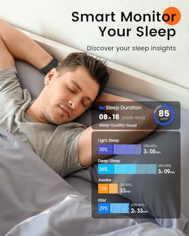 Smart Watches for Men Fitness Tracker: 1.85" Smart watch with 1000 mAh 100 Day+Battery Life Make/Recive Call Heart Rate Blood Pressure SpO2 Sleep Monitor 120+ Sport Mode 5ATM for iPhone Android Phones - Image 6